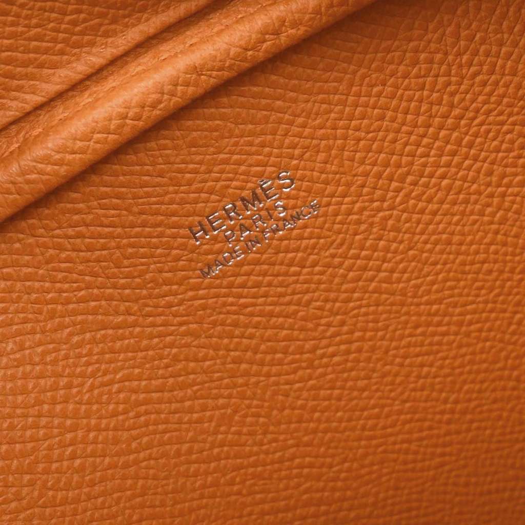 Hermès Plume Bag Orange Leather Good condition - Model View