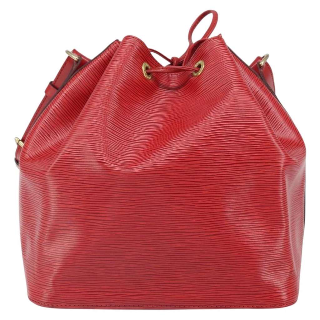 Louis Vuitton Noe Handbag Red Leather Good condition - Back View