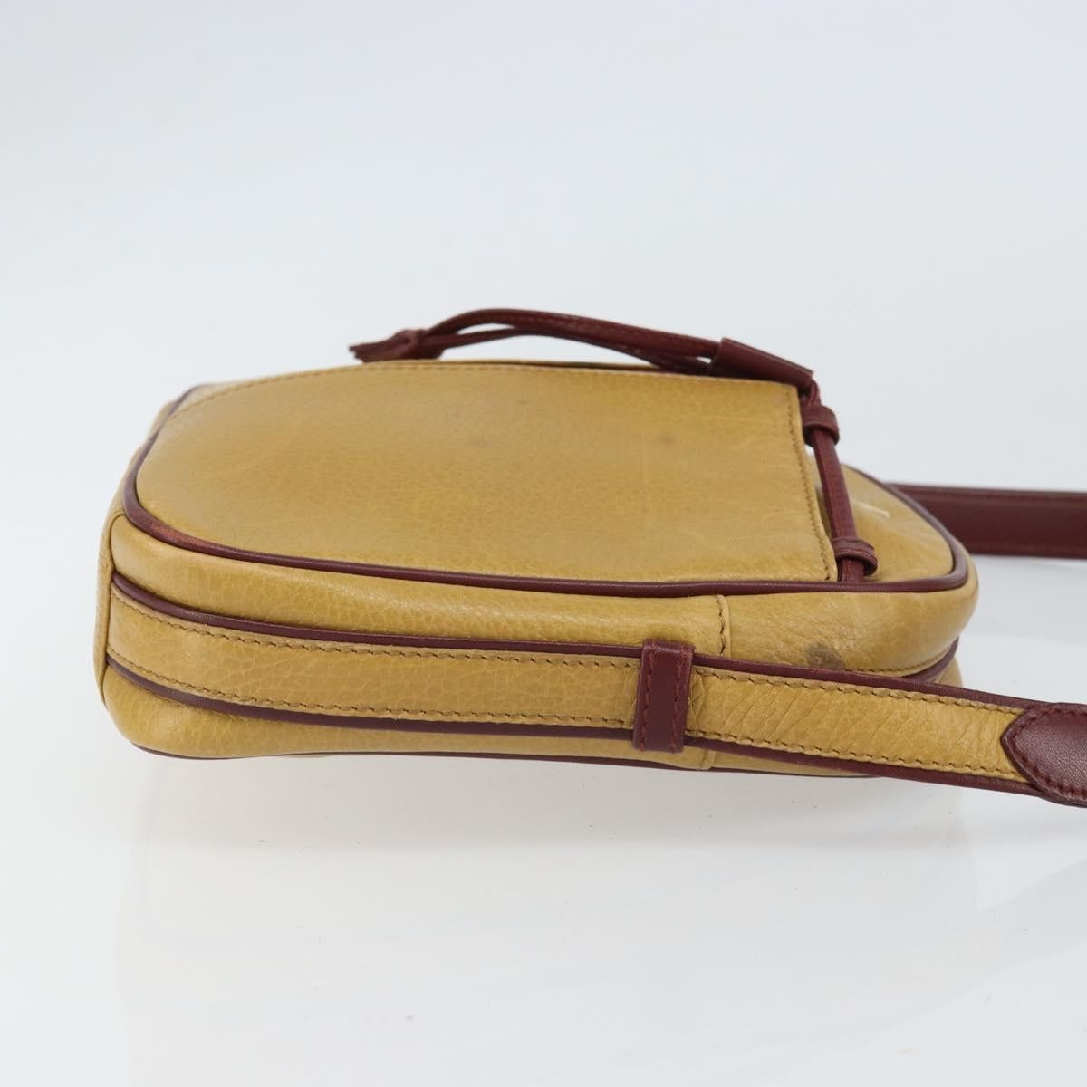 Cartier Tasseled Must de Cartier Crossbody Bag Yellow Leather Good condition - Inside View