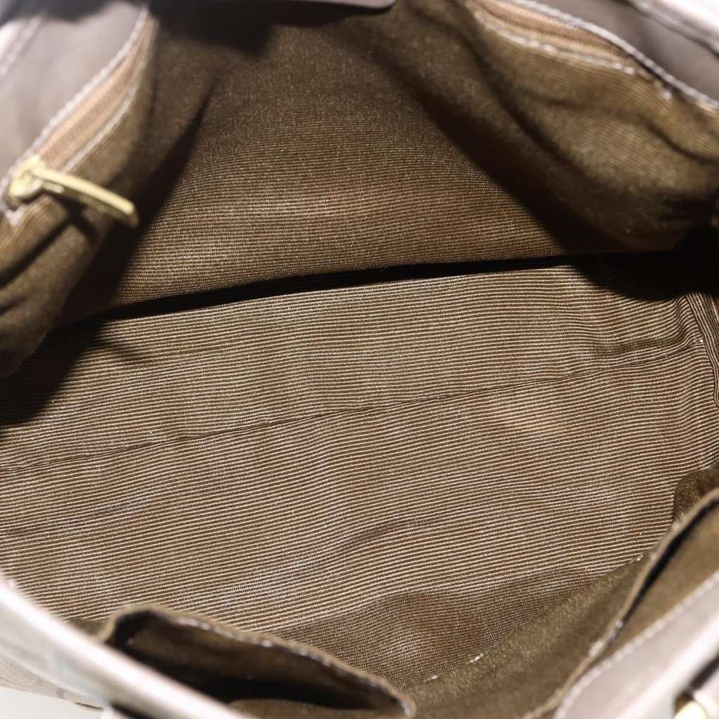 Salvatore Ferragamo Gancini handbag Beige Canvas Good condition - Box View