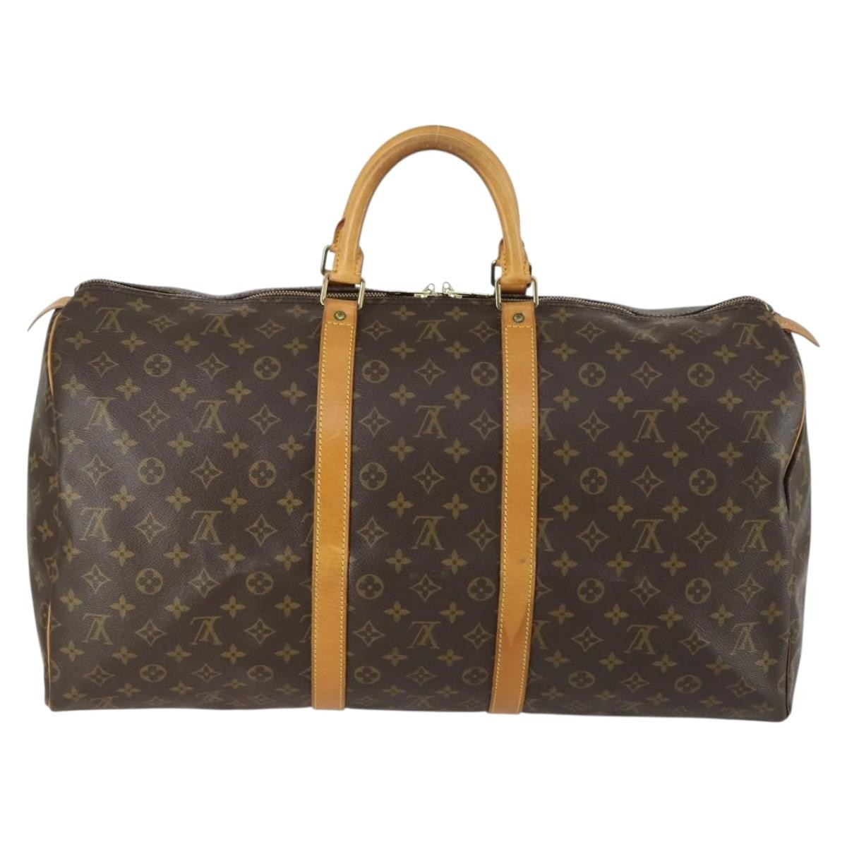 Louis Vuitton Keepall Bag Brown Canvas Good condition - Back View