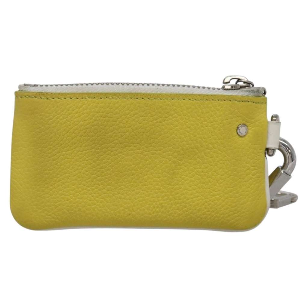 Louis Vuitton Pochette Clés Yellow Leather Good condition - Back View
