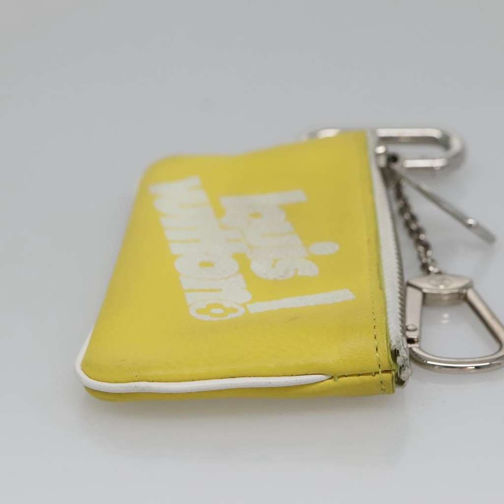 Louis Vuitton Pochette Clés Yellow Leather Good condition - Inside View