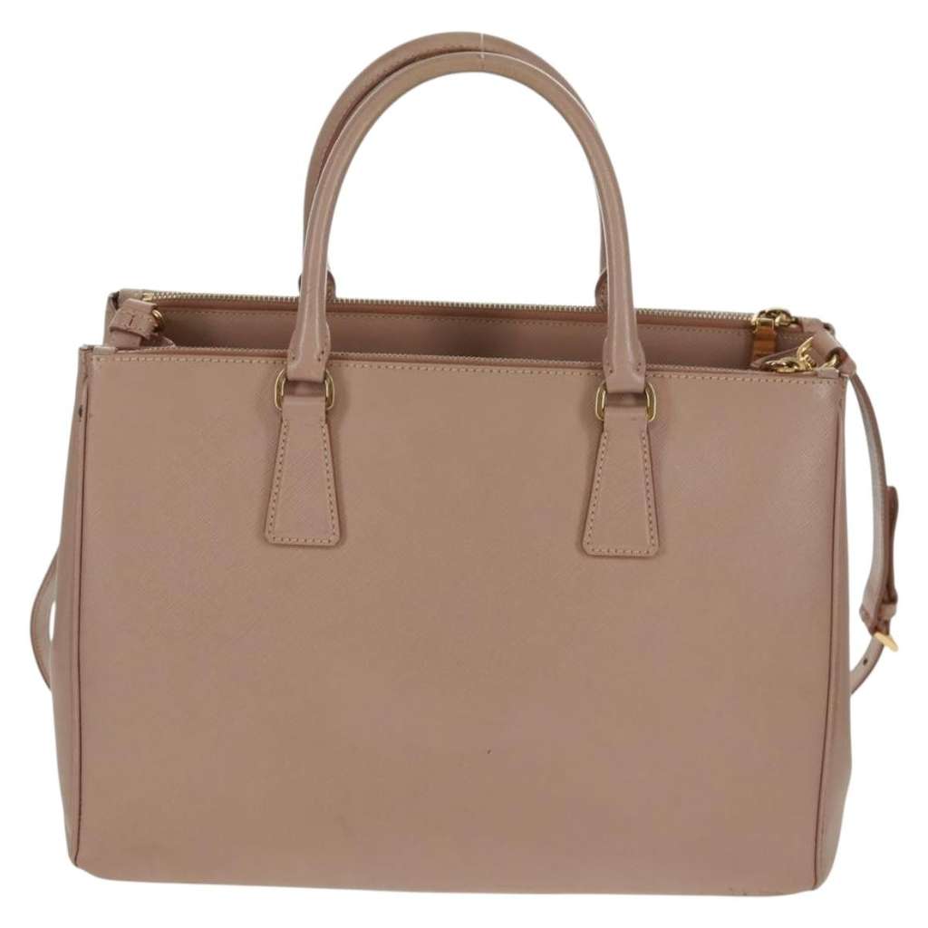 Prada Double Zip Lux Tote Pink Leather Fair condition - Back View