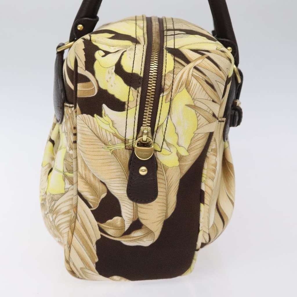 Salvatore Ferragamo Gancini Shoulder Bag Beige Canvas Good condition - Inside View