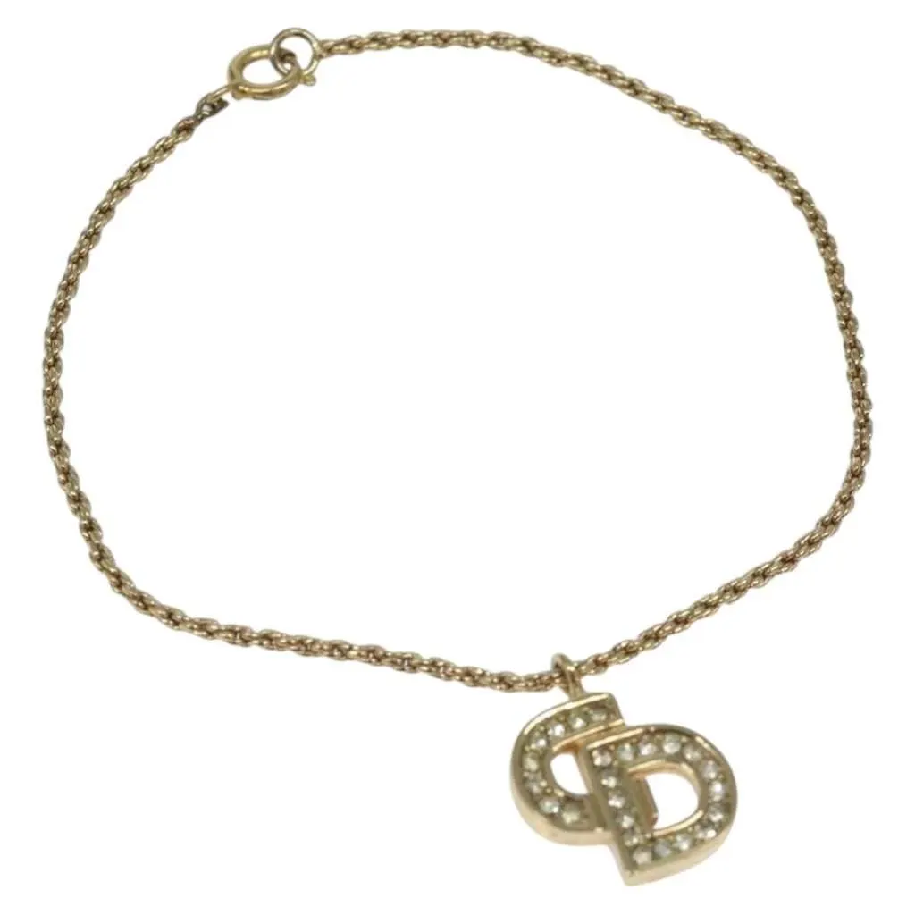 Dior CD Logo Bracelet Gold Metal Good - Back View