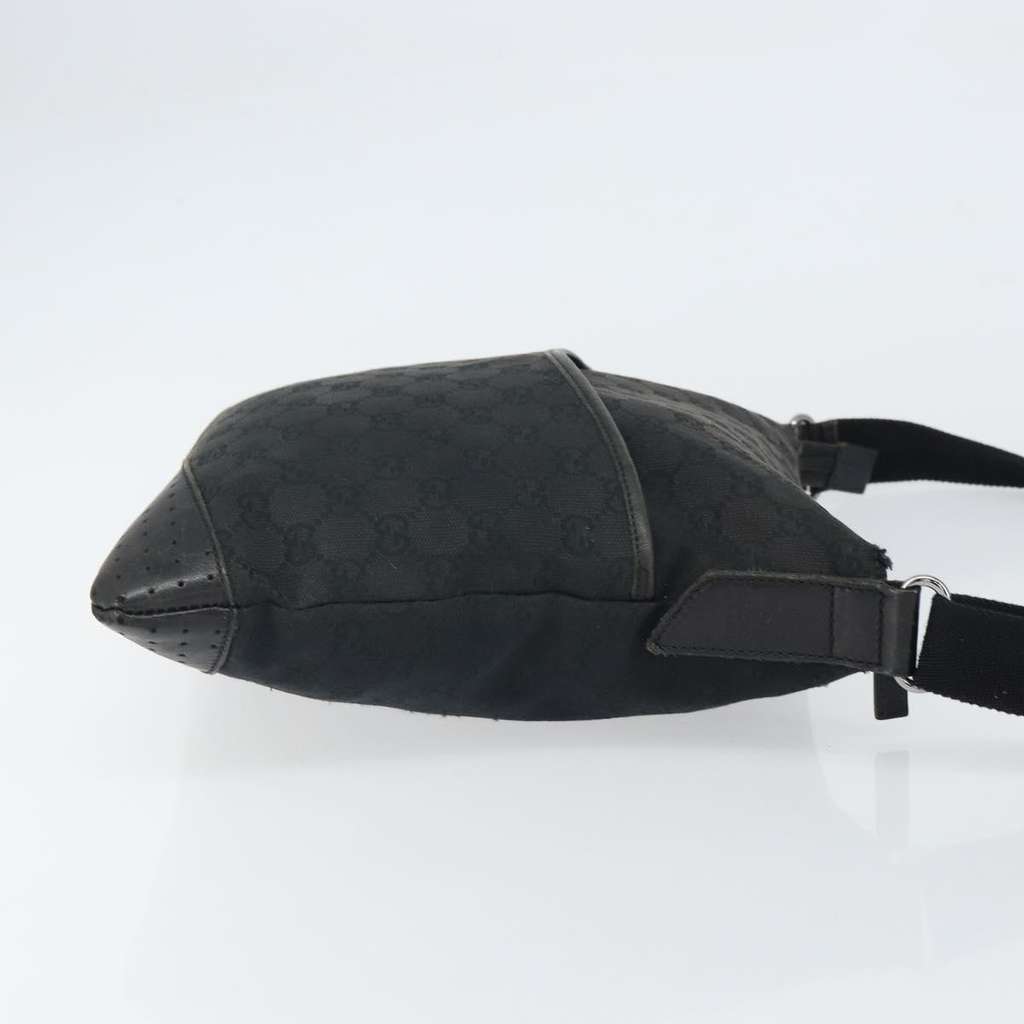 Gucci Zip Messenger Bag Black Canvas Fair condition - Inside View