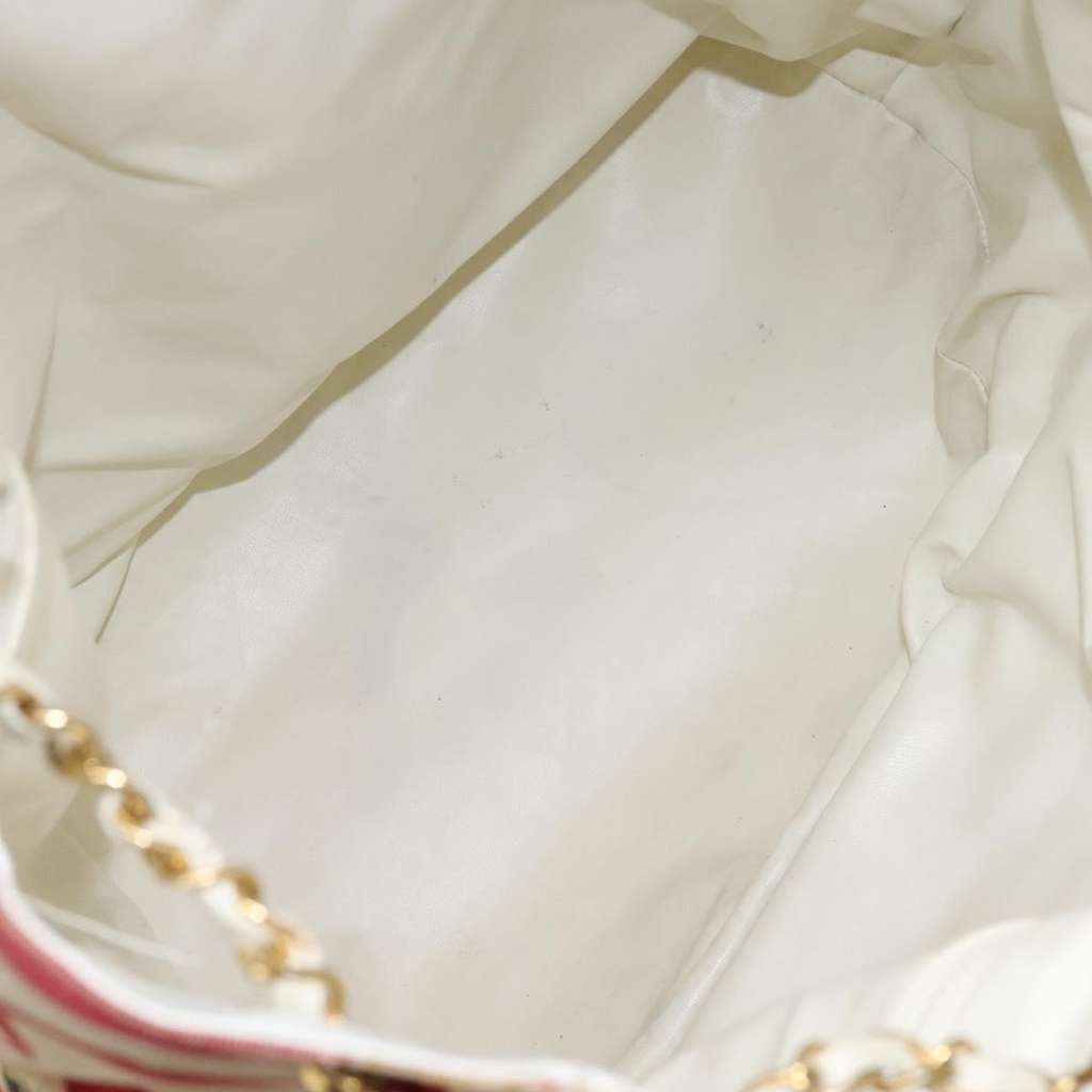 Chanel Chain Shoulder Bag Red Canvas Good condition - Box View