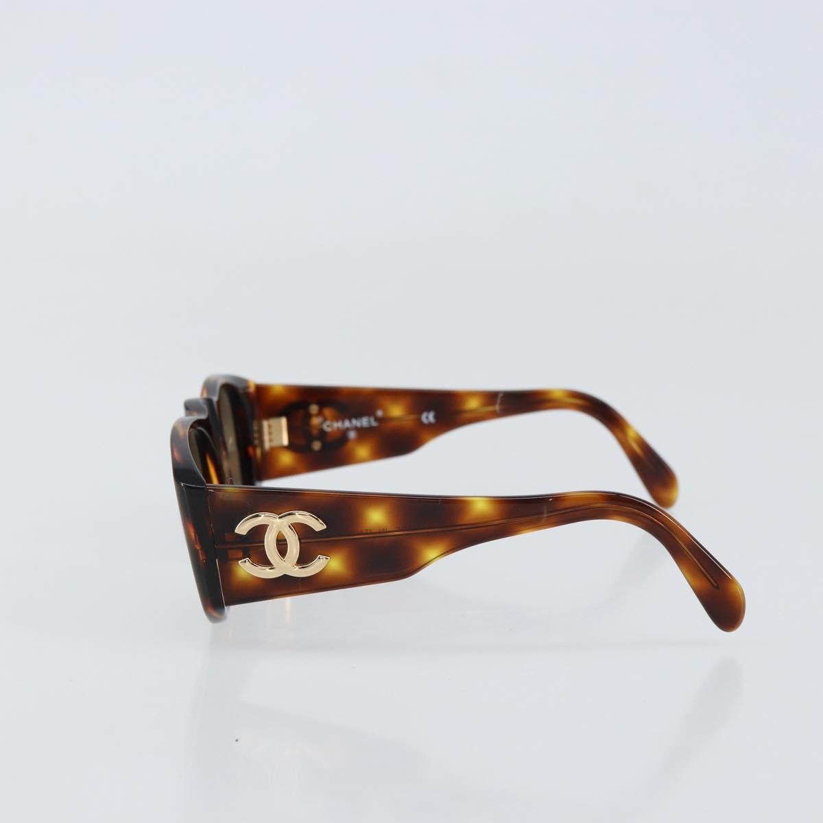 Chanel CHANEL Logo Sunglasses Eye Wear Brown Plastic Good condition - Inside View
