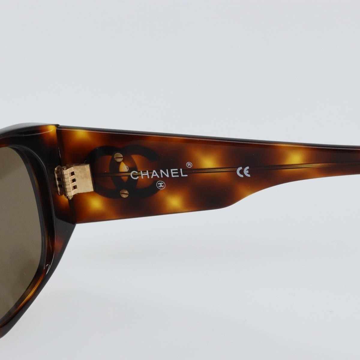 Chanel CHANEL Logo Sunglasses Eye Wear Brown Plastic Good condition - Box View