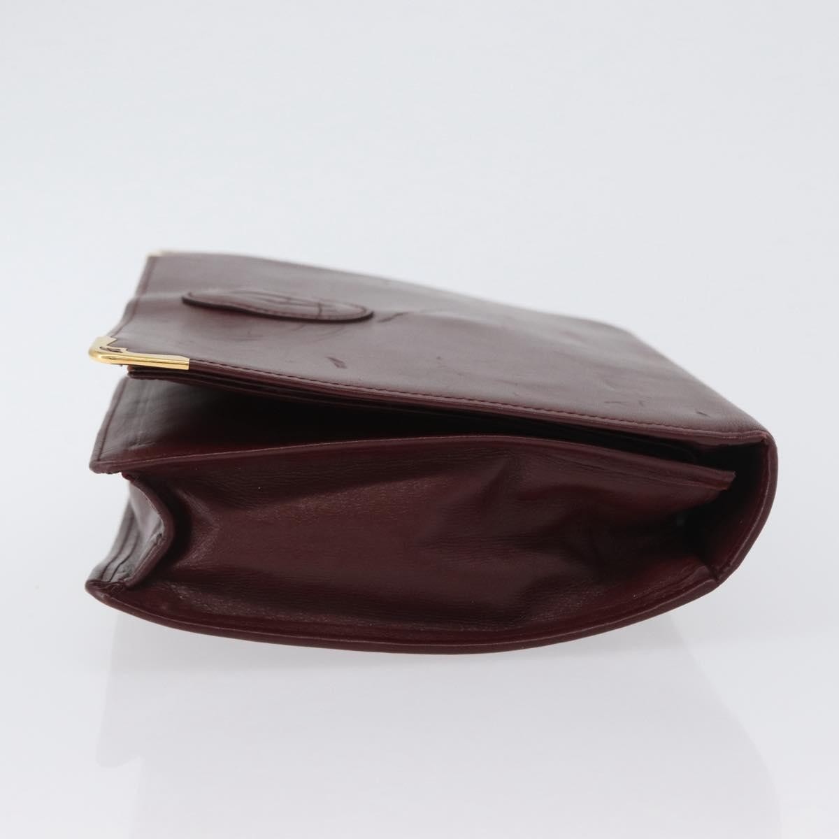 Cartier Must de Cartier Clutch bag Burgundy Leather Fair condition - Inside View