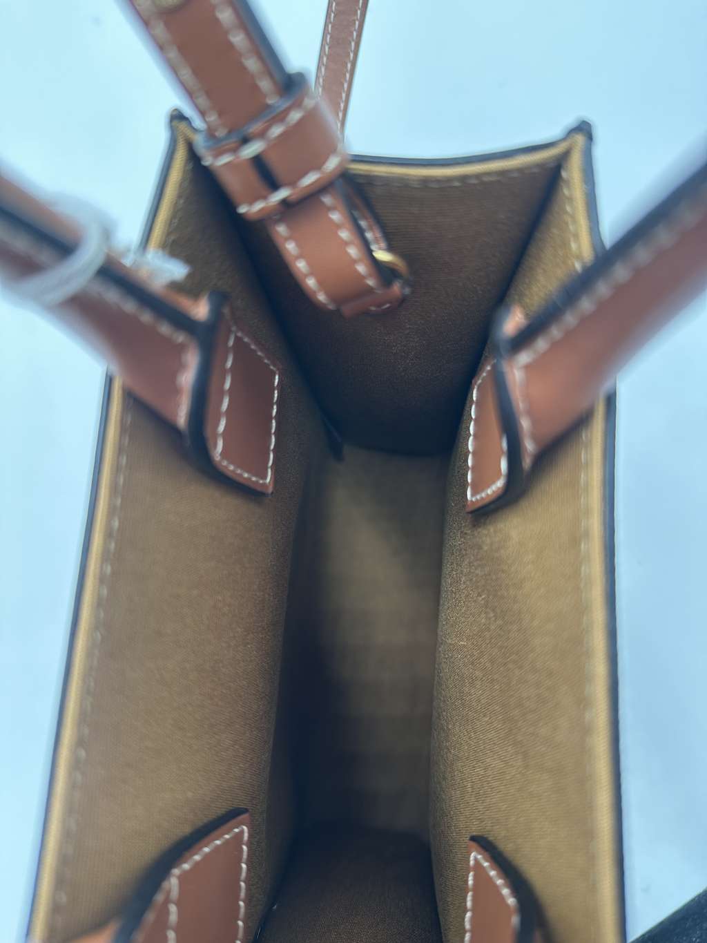 Celine Sulky Vertical Cabas Tote Brown Leather Never worn - Box View