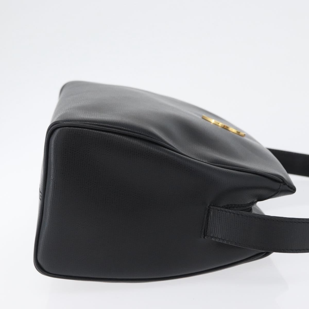 Celine Circle Logo Shoulder Bag Black Leather Good condition - Inside View