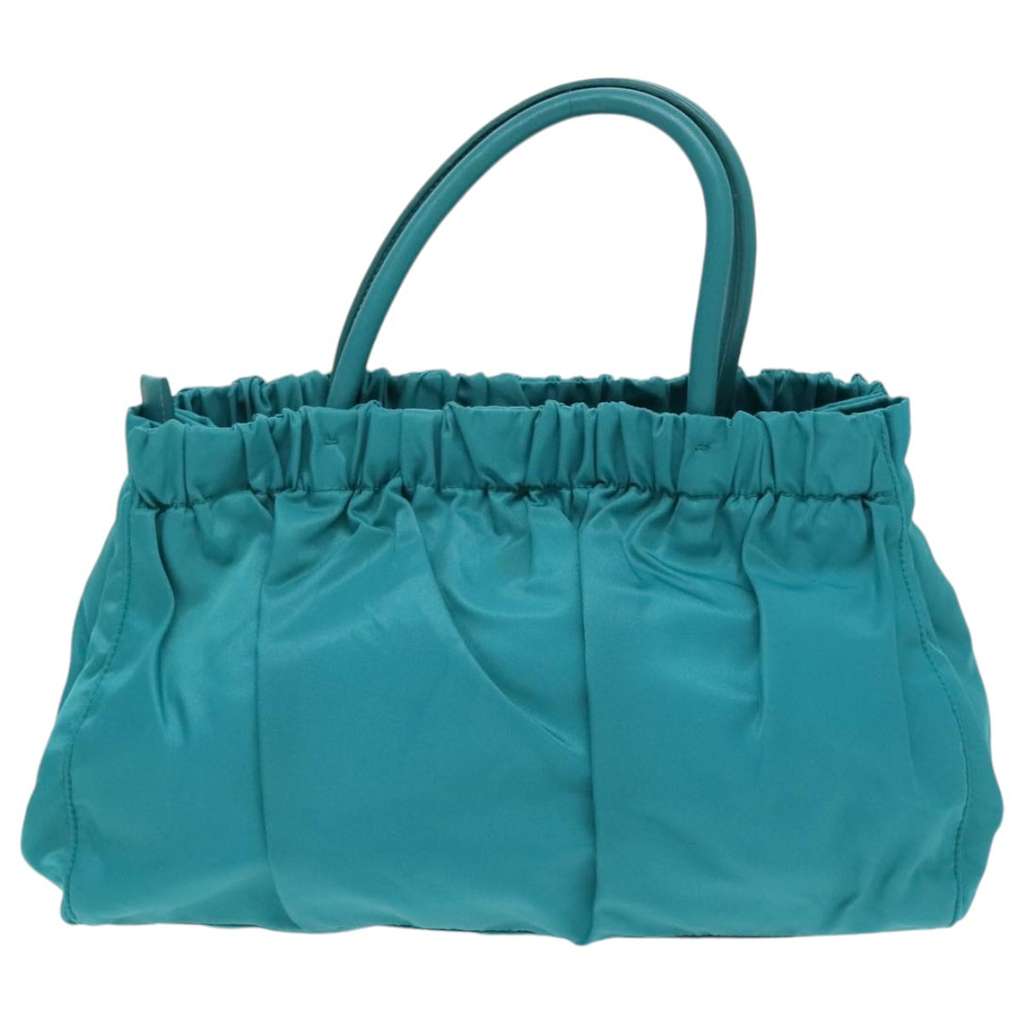 Prada Bow Convertible Tote Turquoise Good condition - Back View