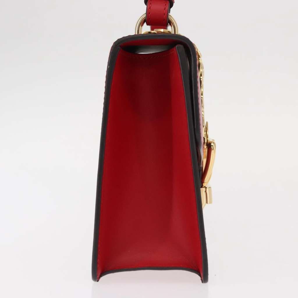 Gucci Sylvie Shoulder Bag Red Leather Very good condition - Model View