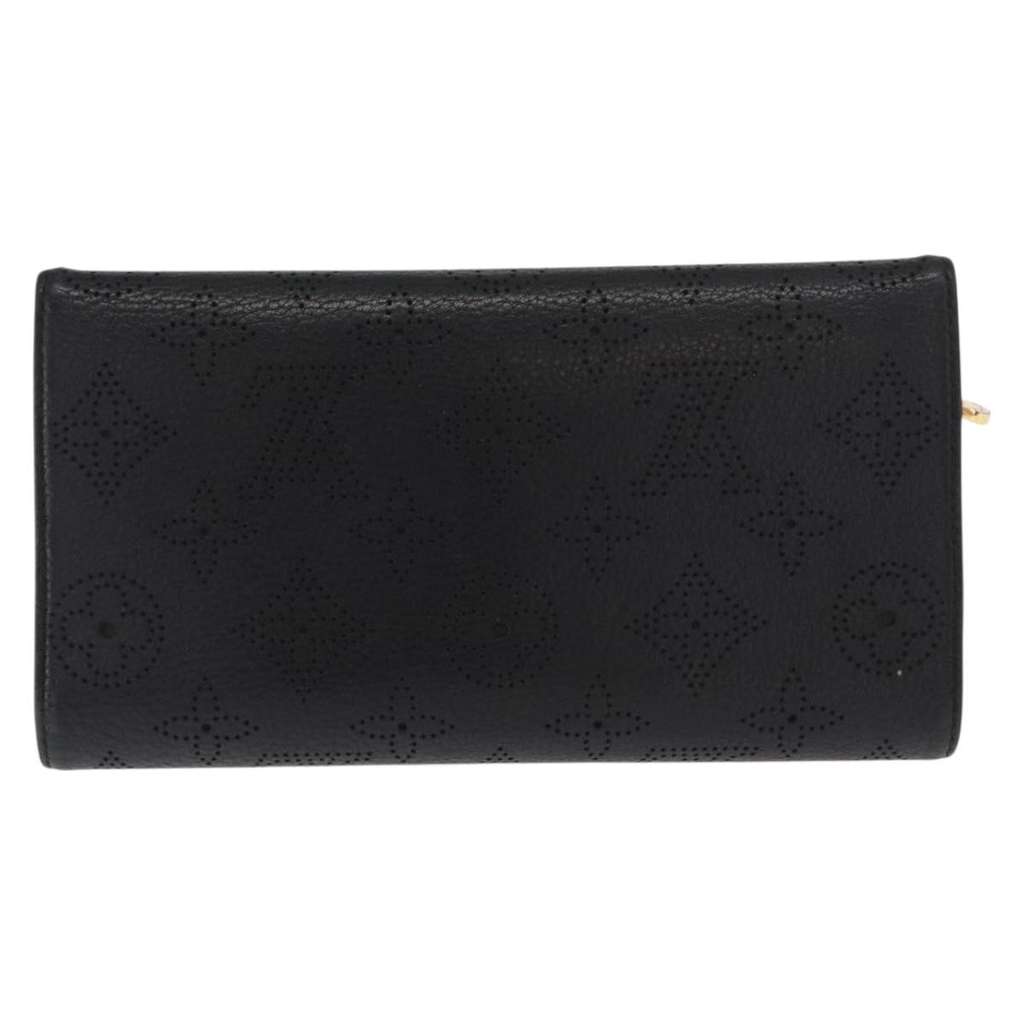 Louis Vuitton Amelia Wallet Black Leather Good condition - Back View