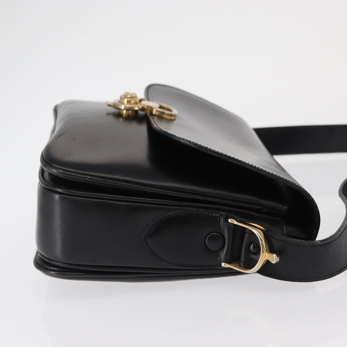 Celine Vintage Shoulder Bag Black Leather Good condition - Inside View