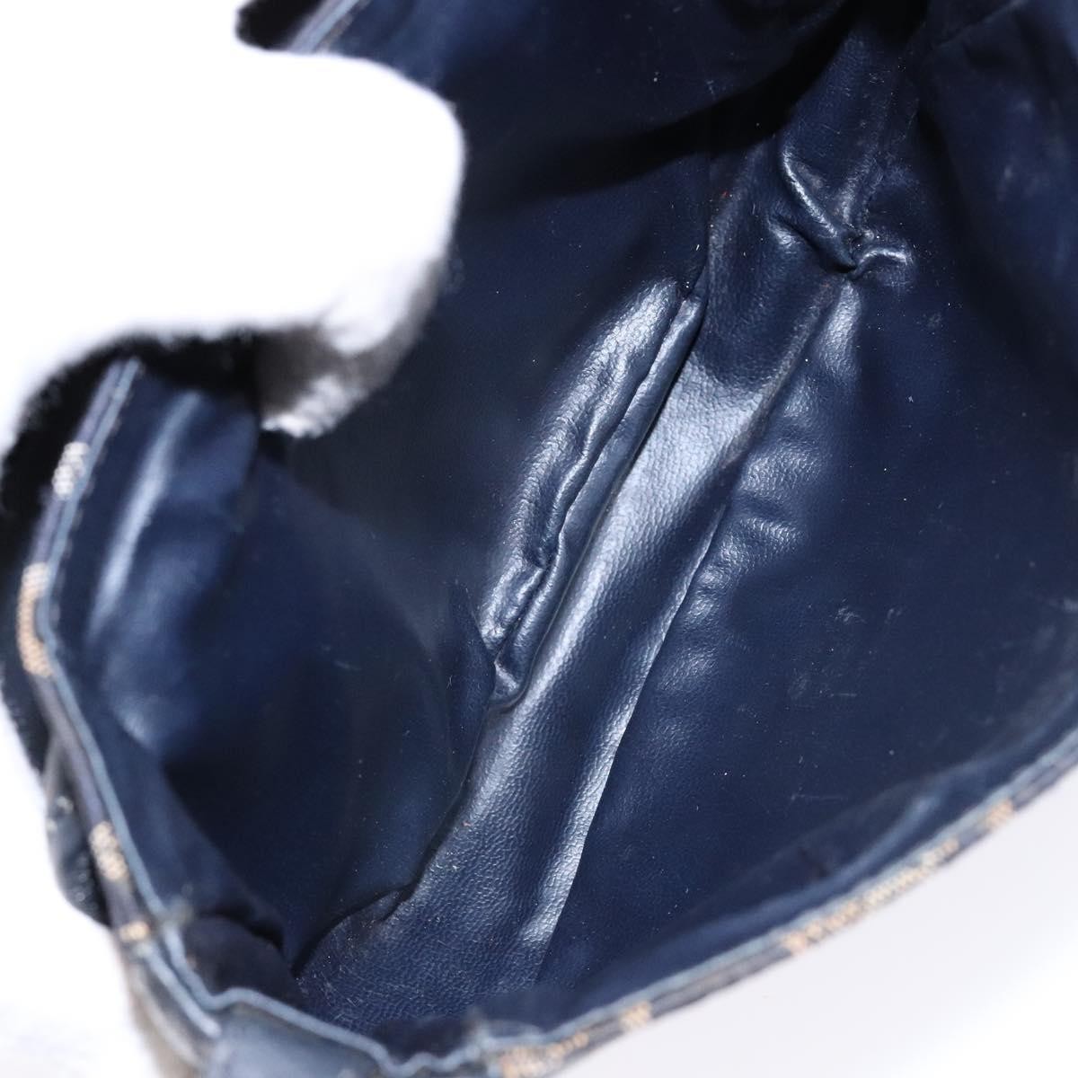 Celine C Sulky Shoulder bag Navy Canvas Good condition - Box View