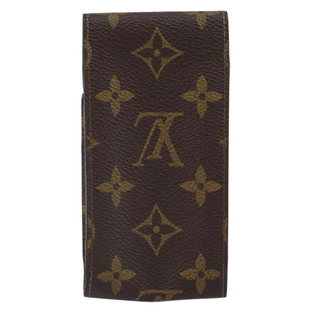 Louis Vuitton Etui Cigarette Case Brown Canvas Fair condition - Back View