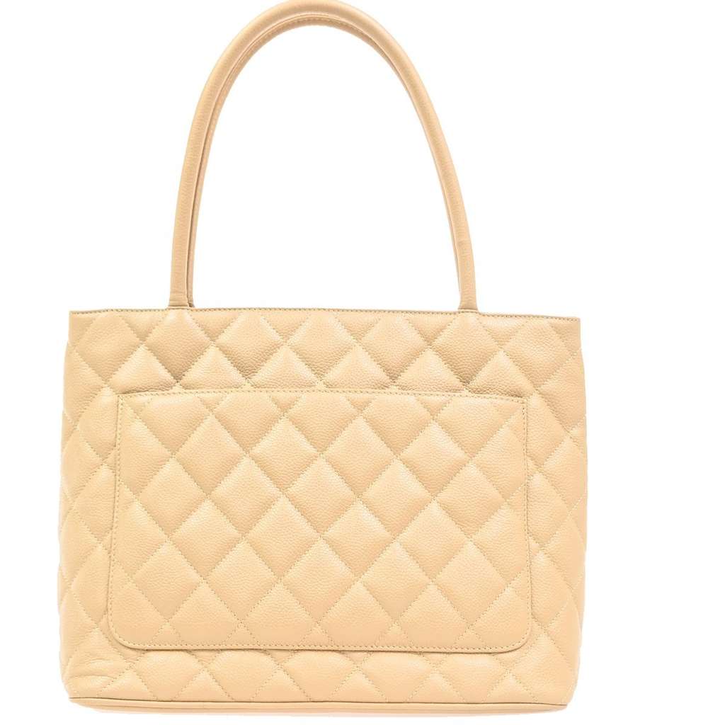 Chanel Medallion Tote Beige Leather Good condition - Back View