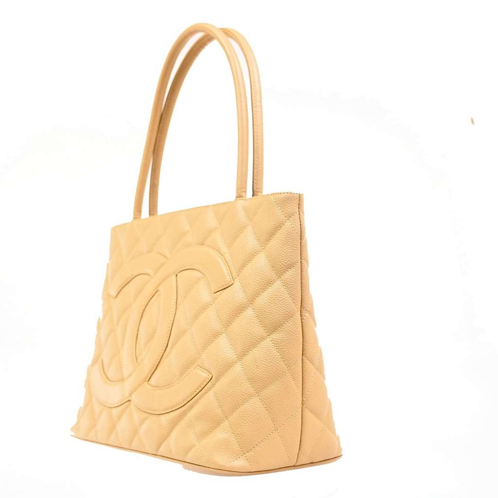 Chanel Medallion Tote Beige Leather Good condition - Inside View