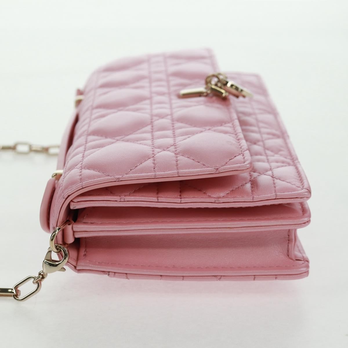 Christian Dior My Dior Top Handle Flap Bag Pink Leather Good condition - Inside View