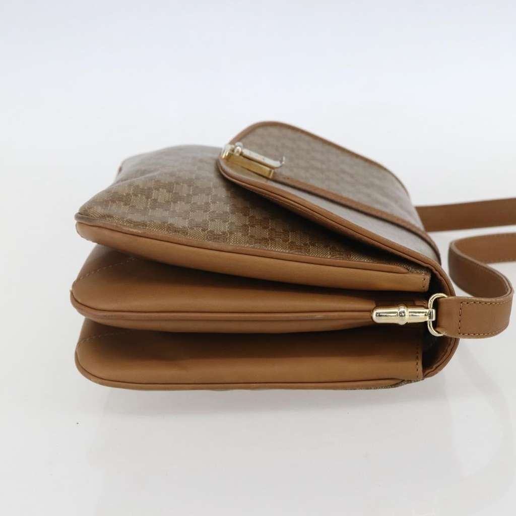 Celine Vintage Macadam Shoulder Bag Beige Canvas Good condition - Model View