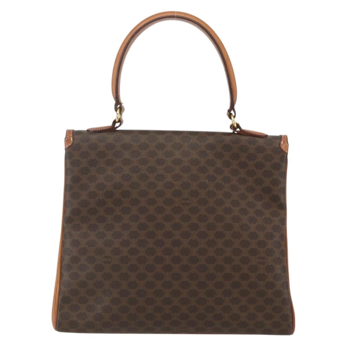 Celine Vintage Macadam Handbag Brown Canvas Good condition - Back View