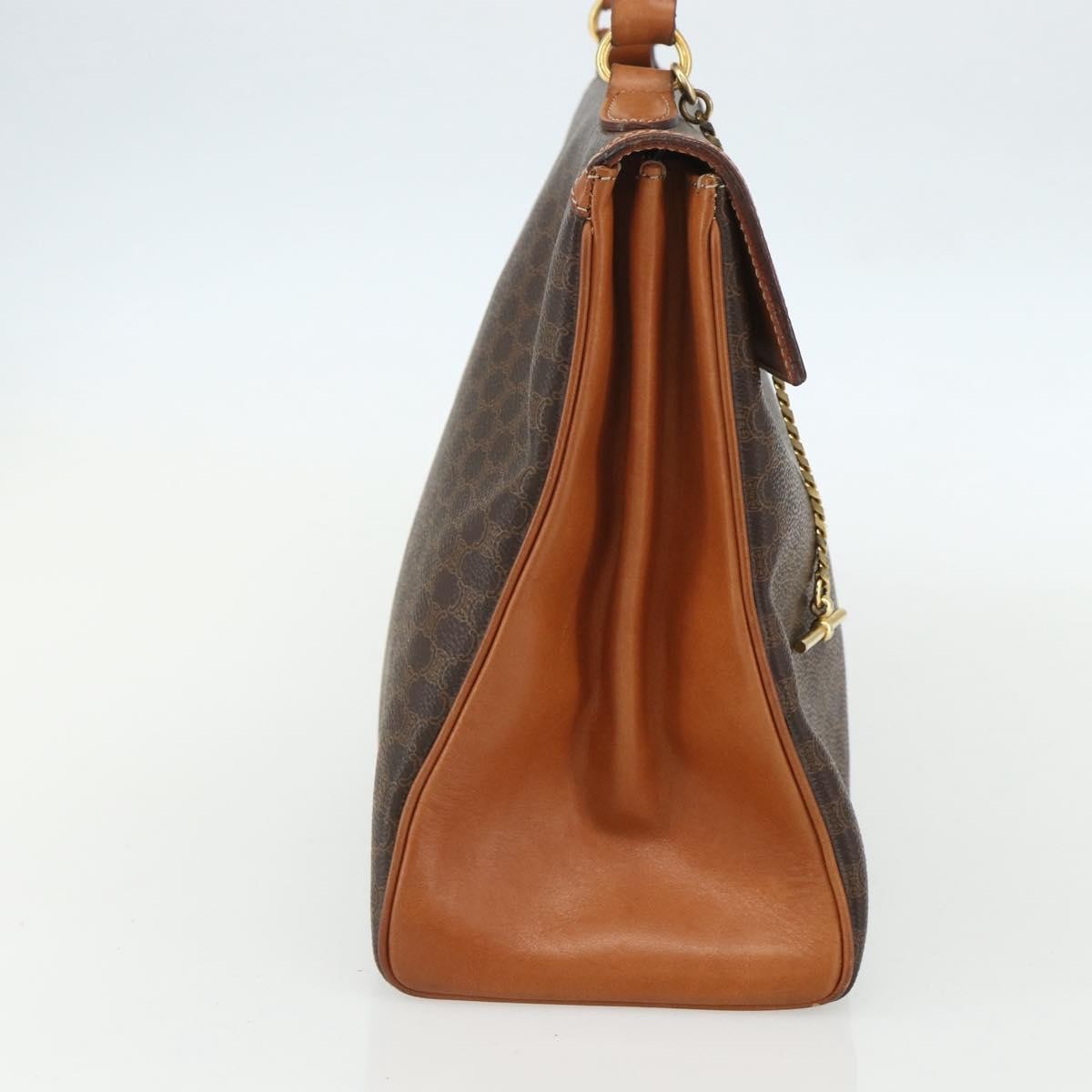 Celine Vintage Macadam Handbag Brown Canvas Good condition - Inside View