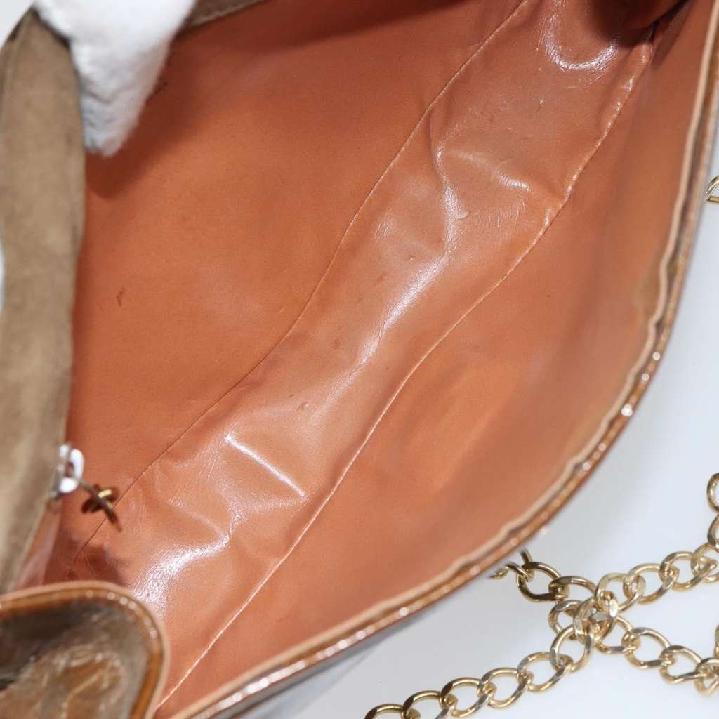 Bally Vintage Chain Shoulder Bag Brown Good condition - Box View