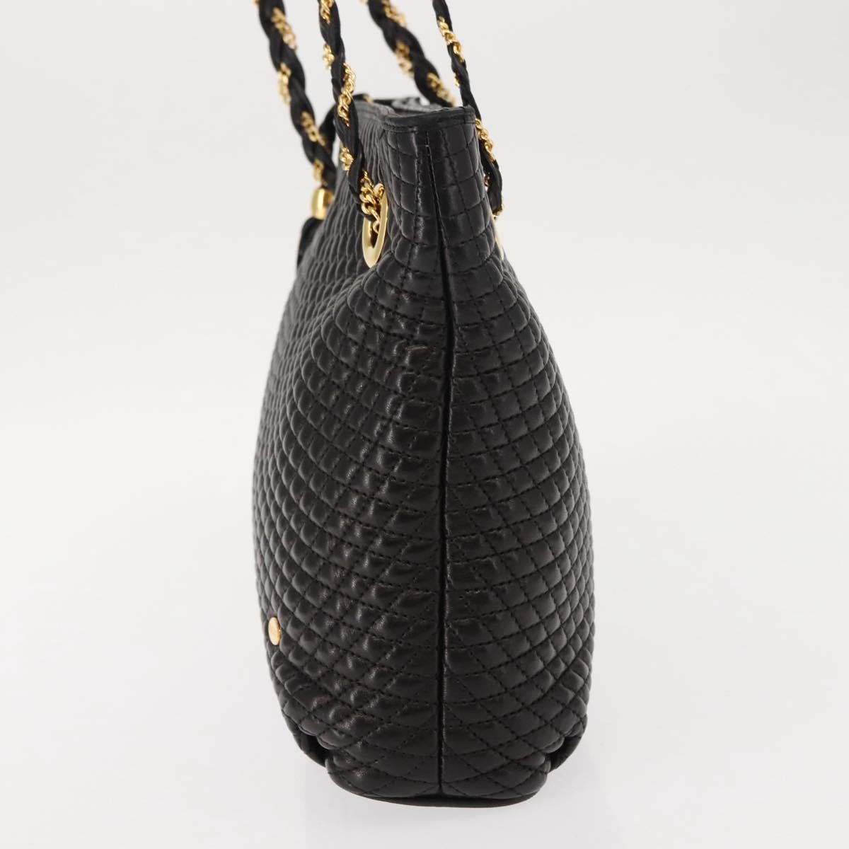 Bally Vintage Chain Shoulder Bag Black Leather Good condition - Inside View