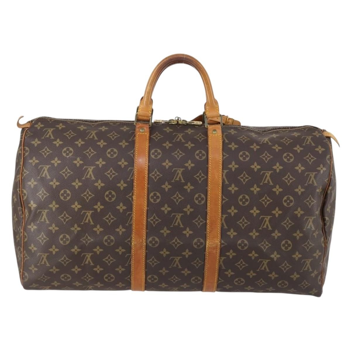Louis Vuitton Keepall Bag Brown Canvas Good condition - Back View