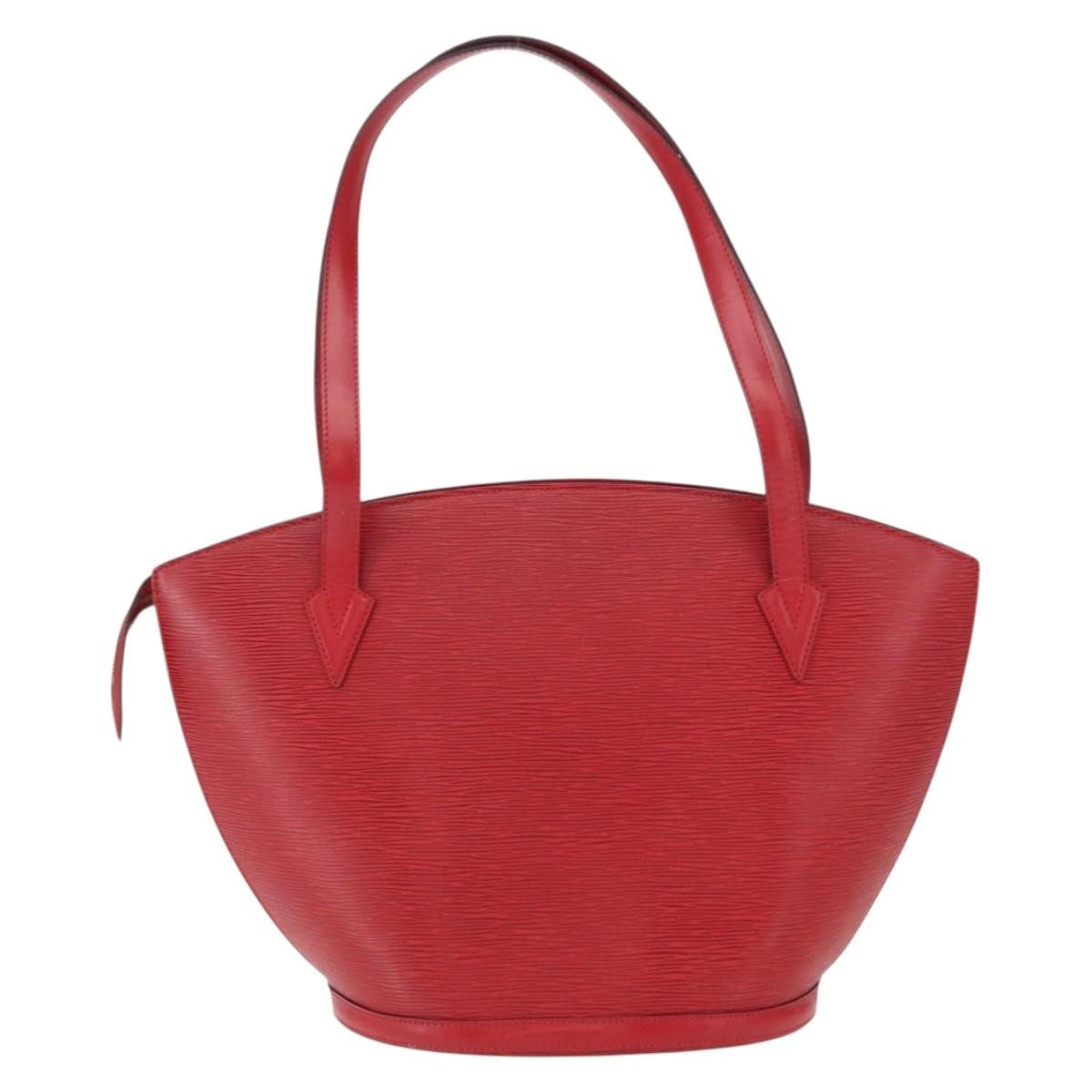 Louis Vuitton Saint Jacques Handbag Red Leather Good condition - Back View