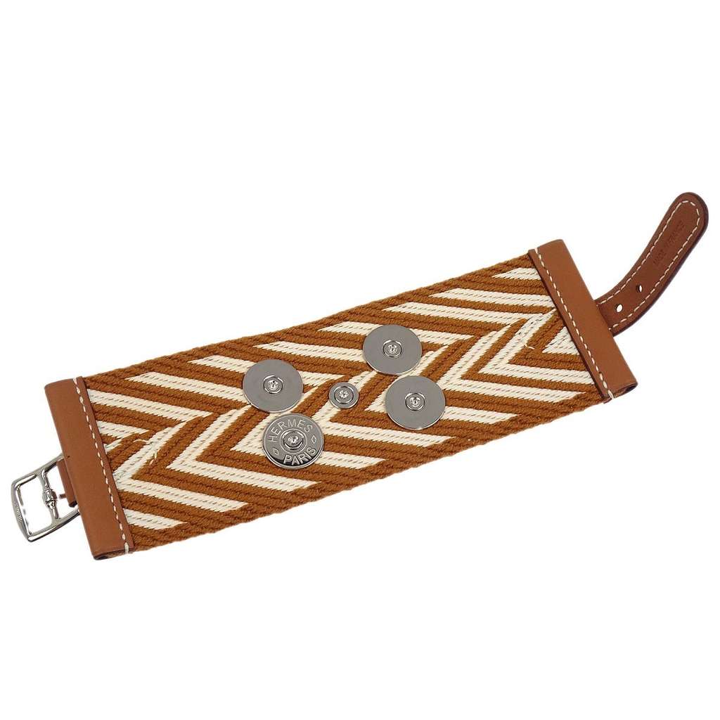 Hermès Collier De Chien Medor Bracelet Brown Leather Good condition - Back View