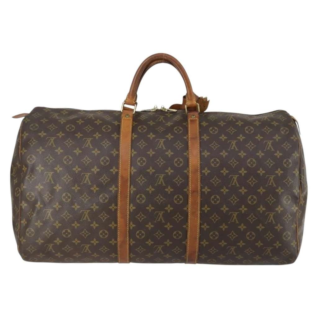 Louis Vuitton Keepall Bag Brown Canvas Fair condition - Back View
