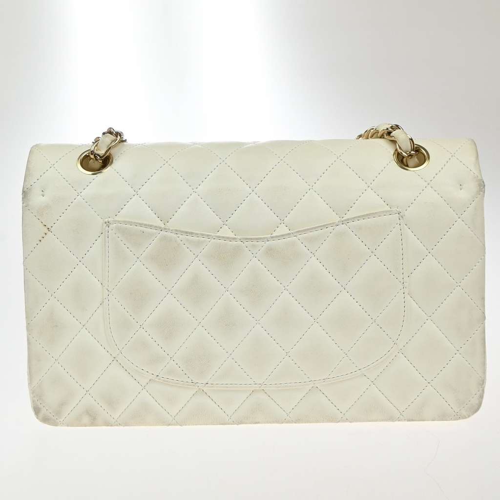 Chanel Timeless - Classic Double Flap Bag Beige Leather Fair condition - Inside View