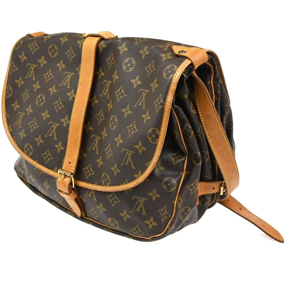 Louis Vuitton Saumur Handbag Brown Canvas Good condition - Model View