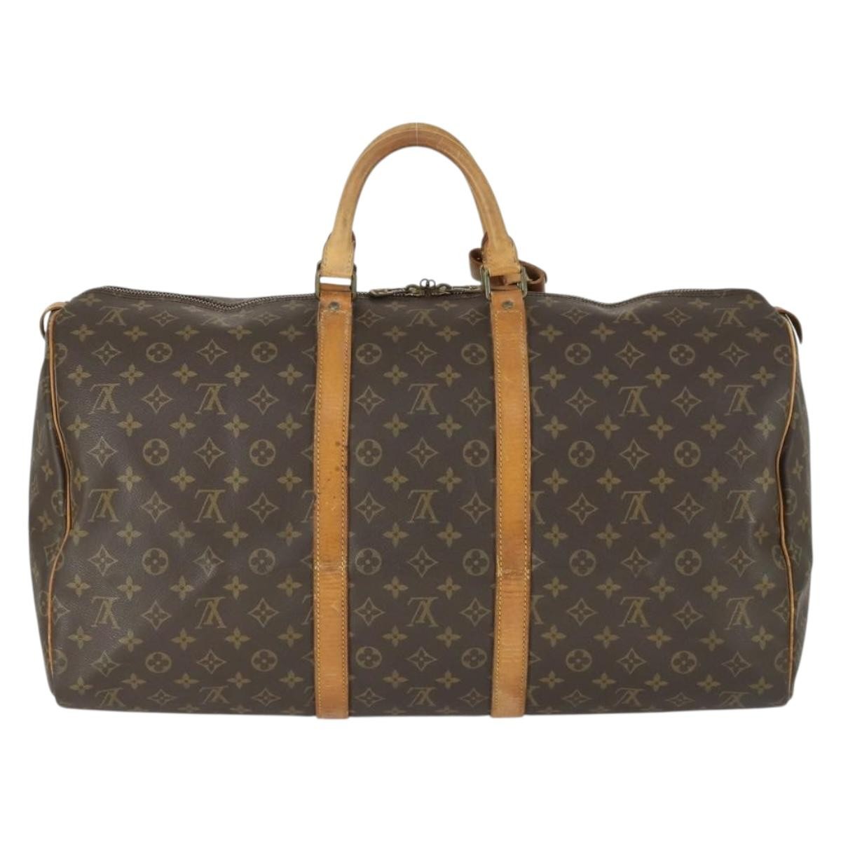 Louis Vuitton Keepall Bag Brown Canvas Fair condition - Back View