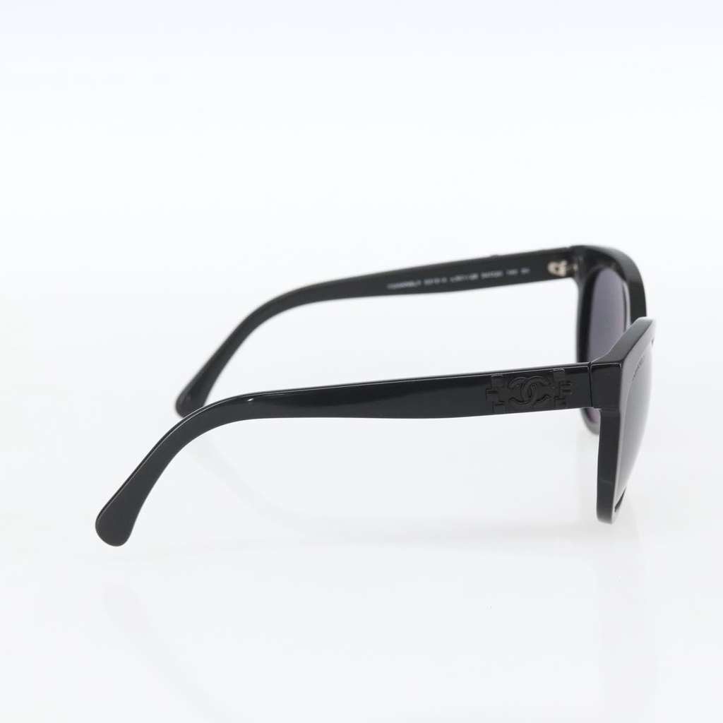 Chanel Logo CC Sunglasses Black Plastic Good condition - Inside View