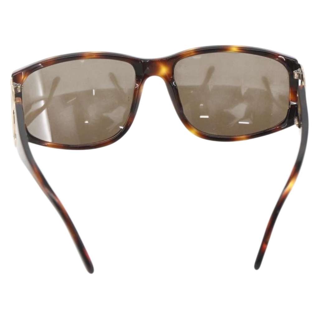 Chanel Logo CC Sunglasses Brown Plastic Good condition - Back View