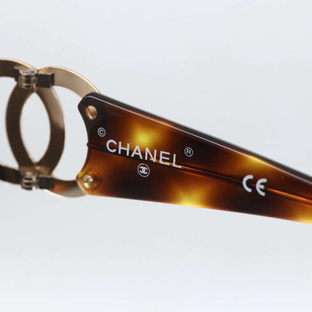 Chanel Logo CC Sunglasses Brown Plastic Good condition - Box View