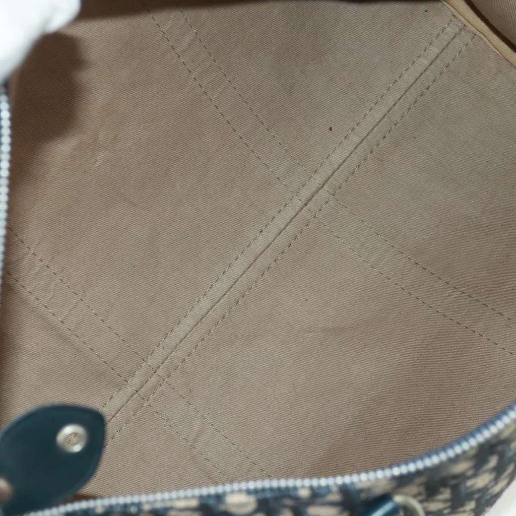 Christian Dior Vintage Trotter Boston Bag Navy Canvas Fair condition - Box View