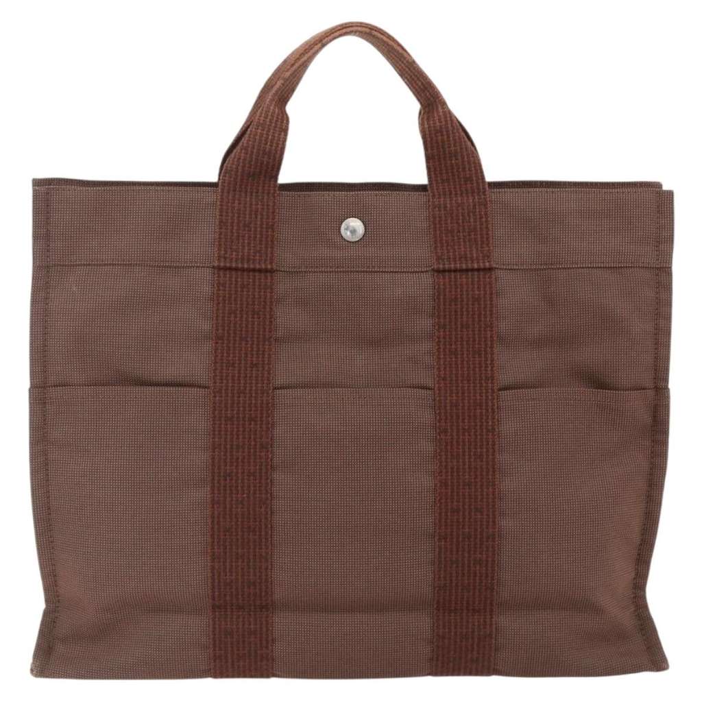 Hermès Fourre-tout Herline Brown Canvas Good condition - Back View
