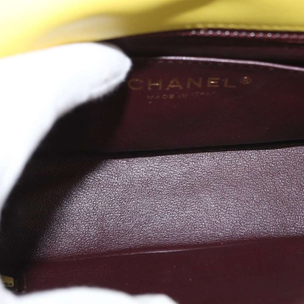 Chanel Chic With Me Flap Bag Yellow Cotton Good condition - Box View