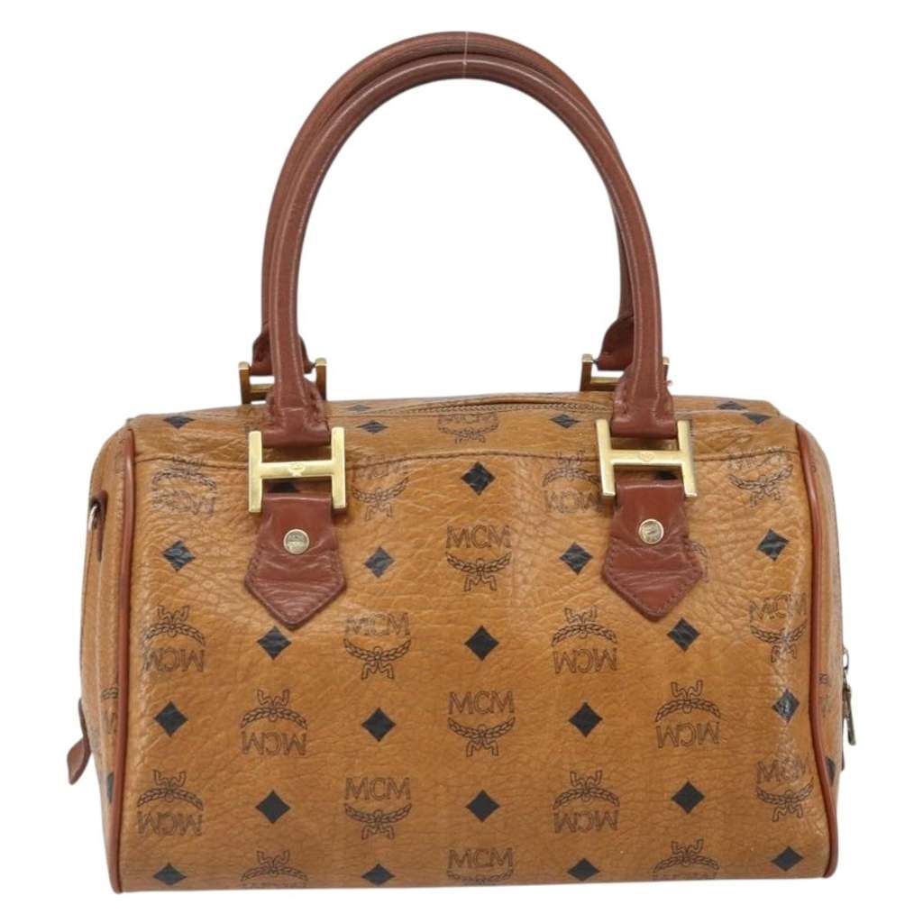 Mcm Visetos logogramme Handbag Brown Canvas Good condition - Back View