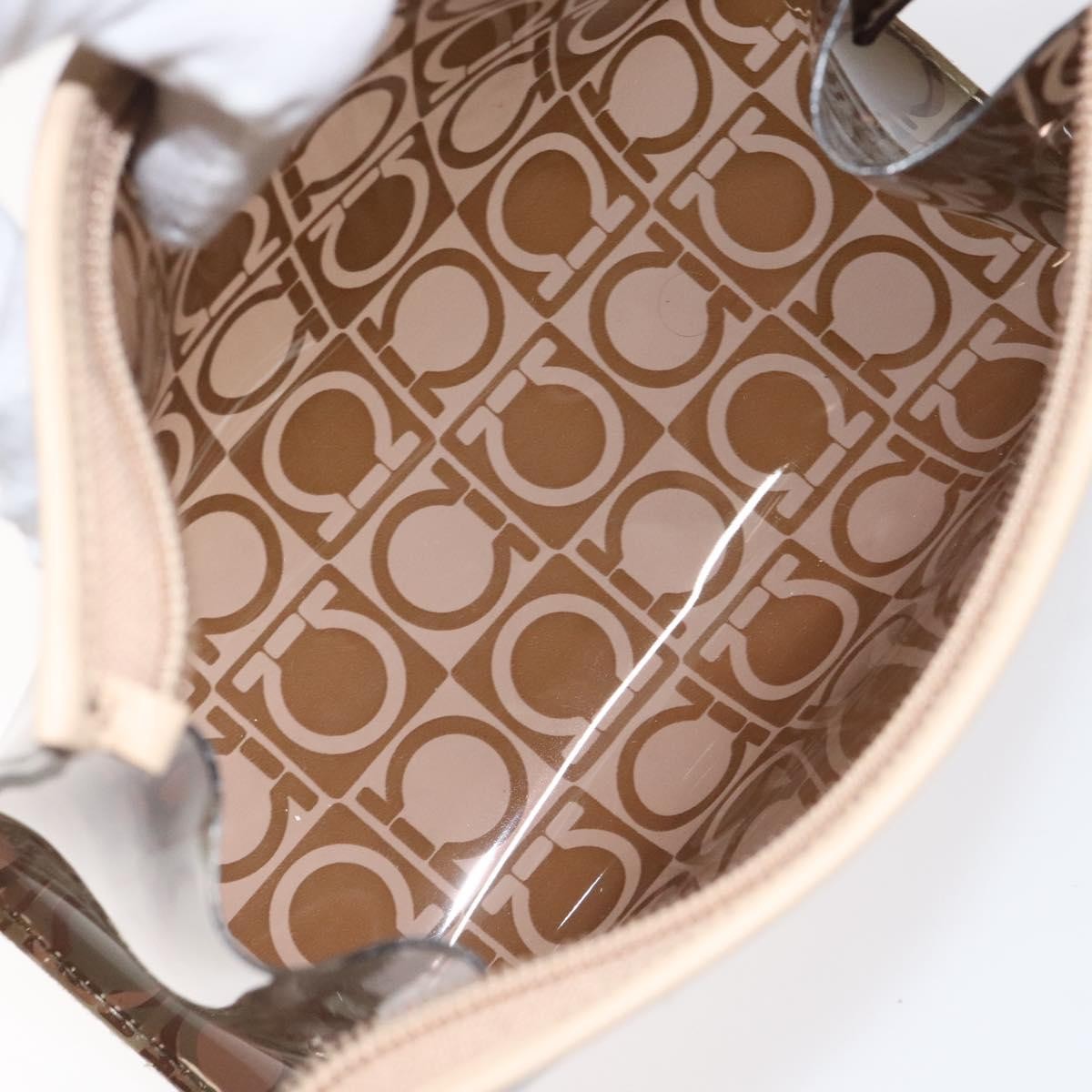 Salvatore Ferragamo Gancini Pouch Brown Good condition - Box View