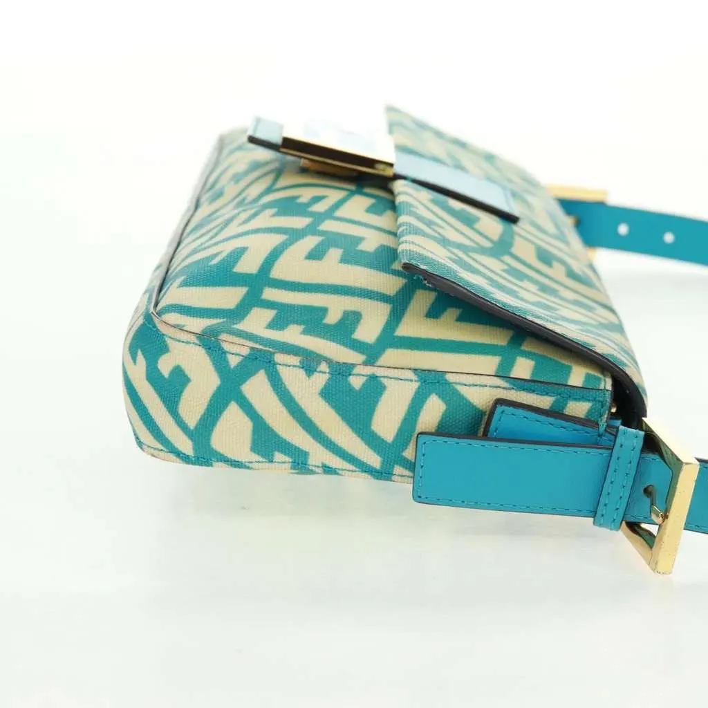 Fendi Baguette 1997 Bag Blue Canvas Good - Inside View