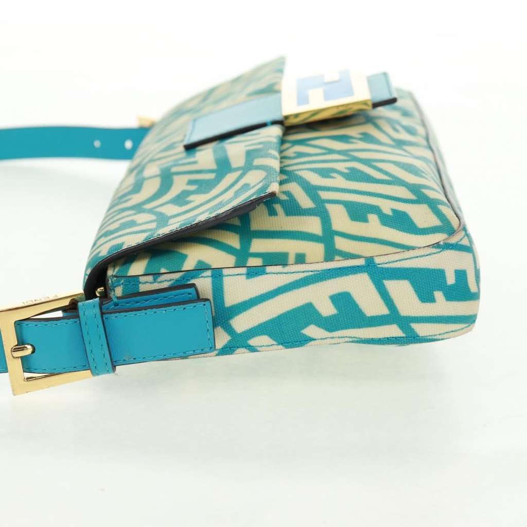 Fendi Baguette 1997 Bag Blue Canvas Good condition - Model View