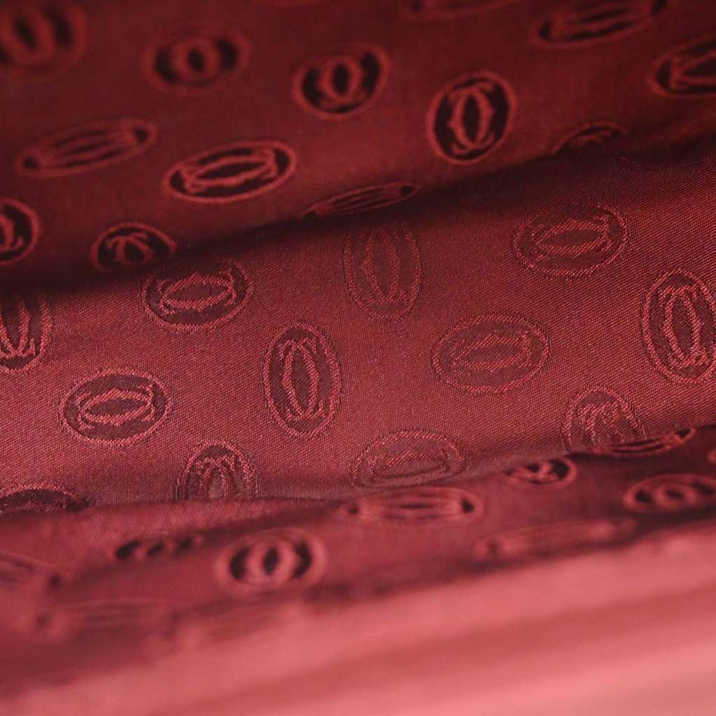 Cartier Must de Cartier Shoulder Bag Burgundy Leather Good condition - Inside View