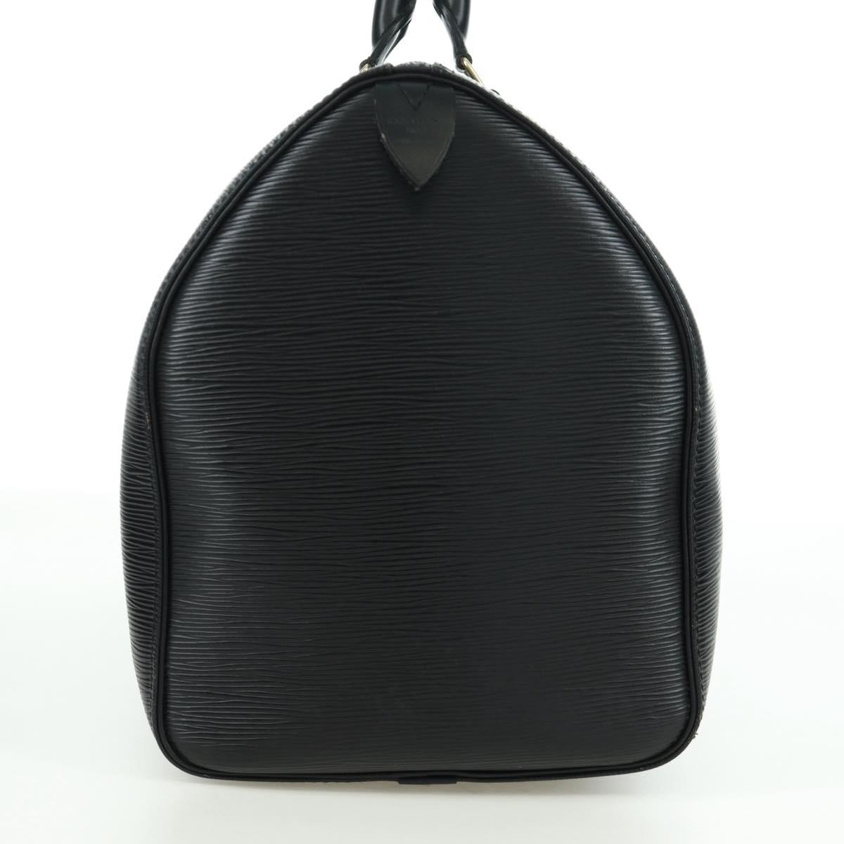 Louis Vuitton Keepall Bag Black Leather Good condition - Inside View